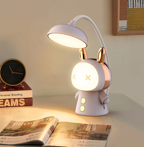 Folding rechargeable eye-care desk lamp, bedside lamp, student children's desk lamp, cartoon led desk lamp